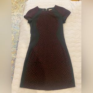 Rebecca Taylor black and maroon dress